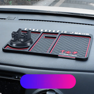 Non-Slip Car Phone Pad For 4-in-1 Car Parking Number Card Anti-Slip Mat Auto Phone Holder Sticky Anti Slide Dash Phone Mount