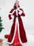 Christmas Costume Queen Long Dress Couple Clothes